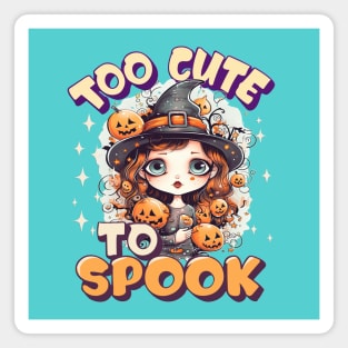 Too Cute To Spook Redhead Chibi Anime Witch Magnet